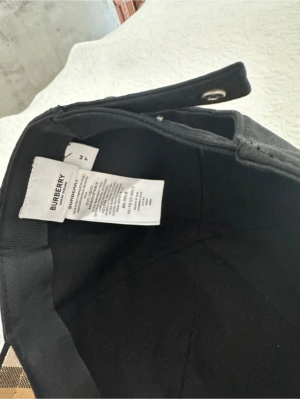 Burberry TB Logo Cap Black & White - Picture 10 of 16